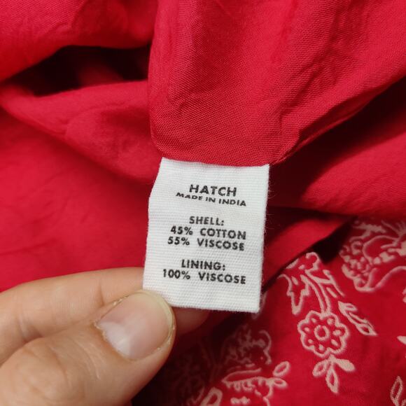 Hatch Rosalie Bandana Red Floral Maternity Midi Dress Size 2 Cross Straps - Picture 15 of 16